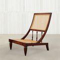 Colonial lazy chair classic mahogany finishing